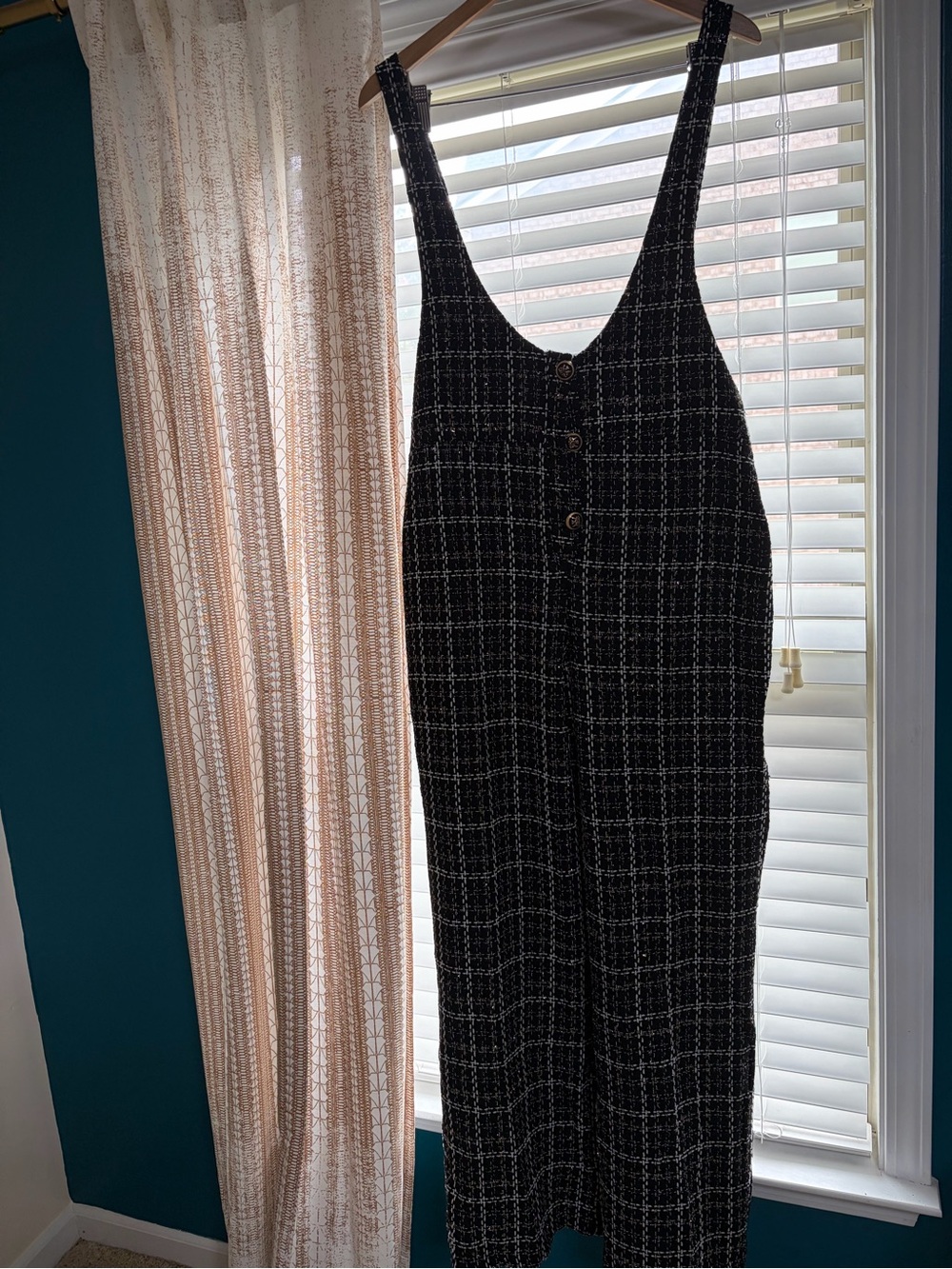 Fashion Nova Black & White Plaid  Sleeveless Jumpsuit